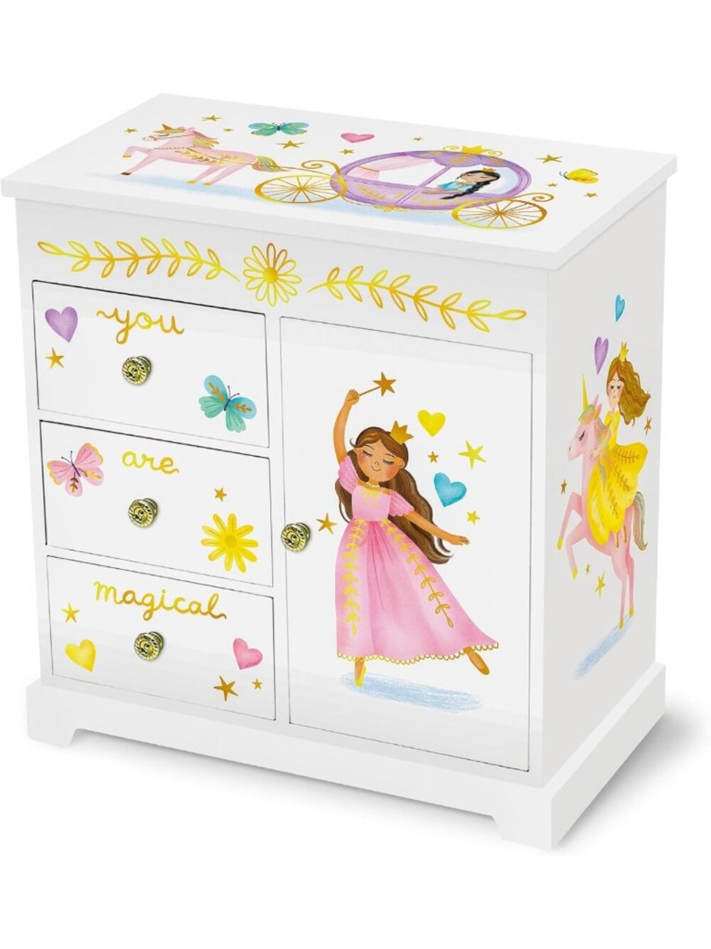 Enchanting Musical Jewelry Box for Girls - Princess Theme, Perfect Gift!